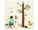 Tree Growth Chart Wall Decal Growth Chart Wall Stickers Tree Owls Mushrooms Hedgehog Lovely 